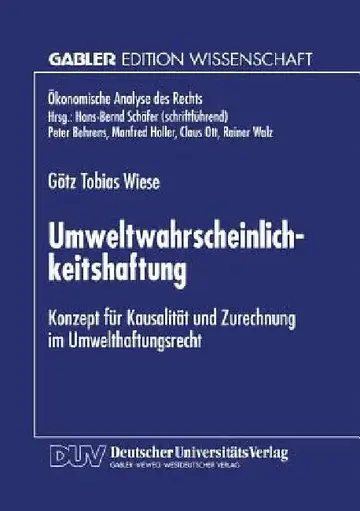 Cover of Umweltwahrscheinlichkeitshaftung