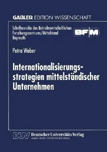 Cover of Internationalisierungsstrategien Mittelständischer Unternehmen