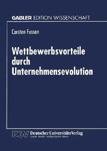 Cover of Wettbewerbsvorteile Durch Unternehmensevolution