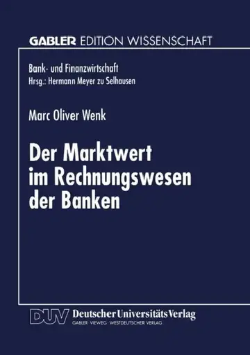 Cover of Der Marktwert Im Rechnungswesen Der Banken