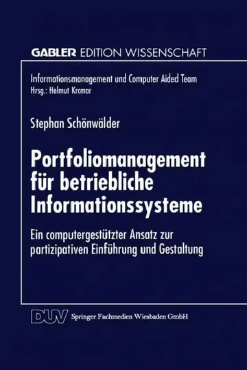 Cover of Portfoliomanagement Für Betriebliche Informationssysteme