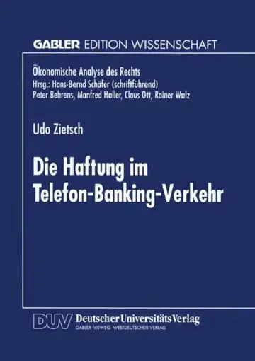 Cover of Die Haftung Im Telefon-Banking-Verkehr