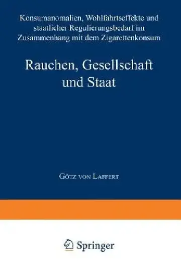 Cover of Rauchen, Gesellschaft Und Staat