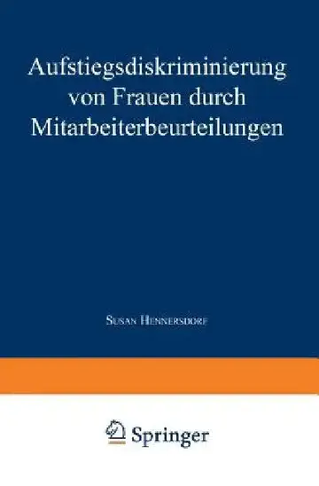 Cover of Aufstiegsdiskriminierung Von Frauen Durch Mitarbeiterbeurteilungen