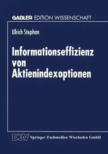 Cover of Informationseffizienz Von Aktienindexoptionen