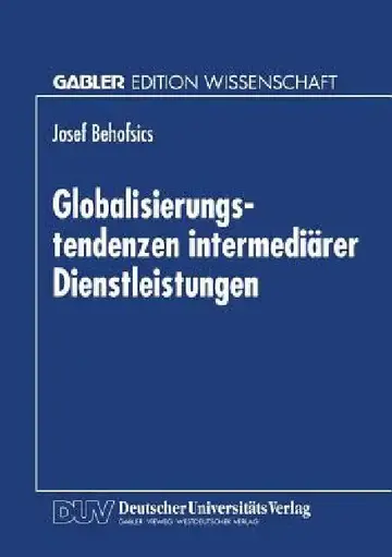 Cover of Globalisierungstendenzen Intermediärer Dienstleistungen