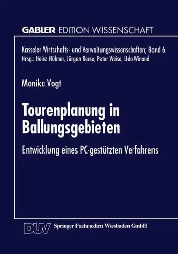 Cover of Tourenplanung in Ballungsgebieten