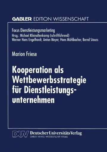 Cover of Kooperation ALS Wettbewerbsstrategie Für Dienstleistungsunternehmen