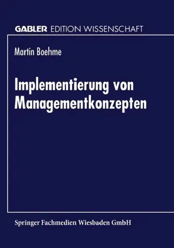 Cover of Implementierung Von Managementkonzepten
