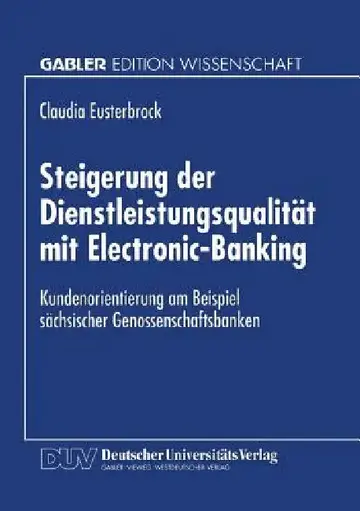Cover of Steigerung Der Dienstleistungsqualität Mit Electronic-Banking
