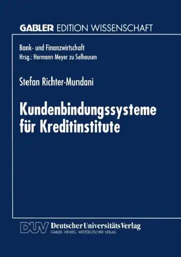 Cover of Kundenbindungssysteme Für Kreditinstitute