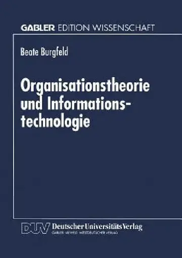 Cover of Organisationstheorie Und Informationstechnologie