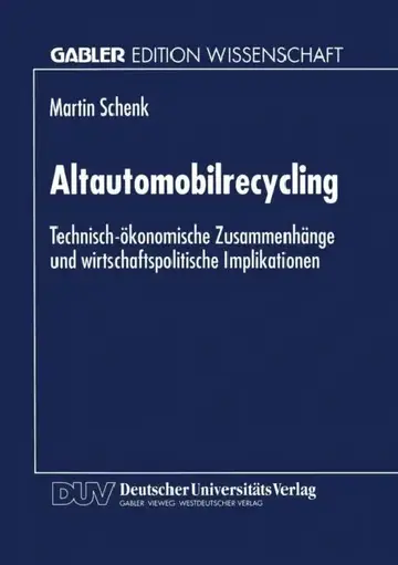 Cover of Altautomobilrecycling
