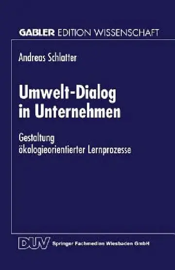 Cover of Umwelt-Dialog in Unternehmen
