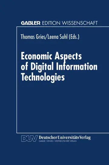 Cover of Economic Aspects of Digital Information Technologies