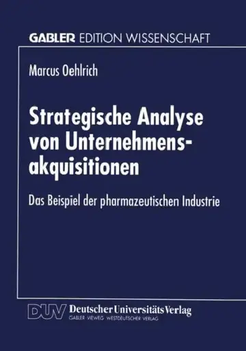 Cover of Strategische Analyse Von Unternehmensakquisitionen