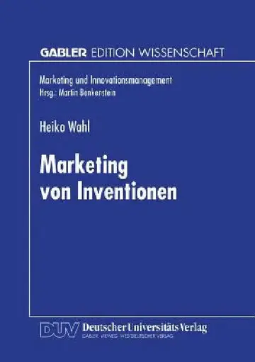 Cover of Marketing Von Inventionen