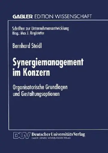 Cover of Synergiemanagement Im Konzern