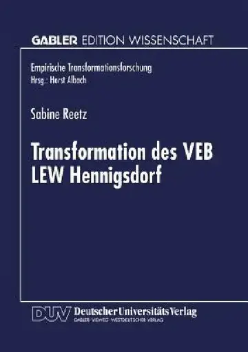 Cover of Transformation Des Veb Lew Hennigsdorf