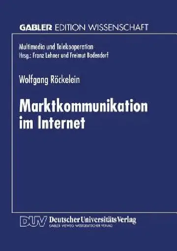Cover of Marktkommunikation Im Internet