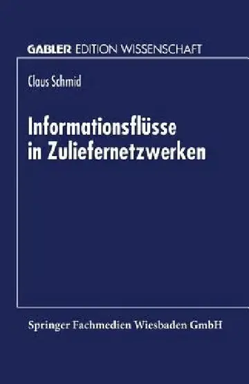 Cover of Informationsflüsse in Zuliefernetzwerken