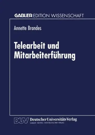 Cover of Telearbeit Und Mitarbeiterführung