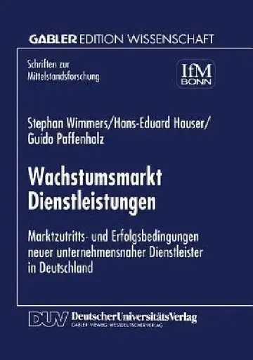 Cover of Wachstumsmarkt Dienstleistungen