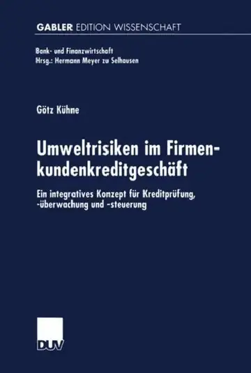 Cover of Umweltrisiken Im Firmenkundenkreditgeschäft