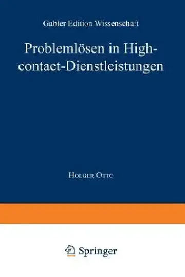 Cover of Problemlösen in High-Contact-Dienstleistungen