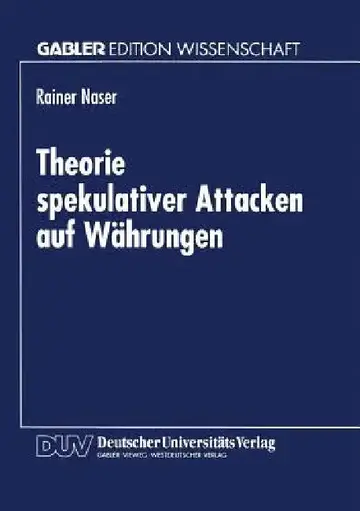 Cover of Theorie Spekulativer Attacken Auf Währungen