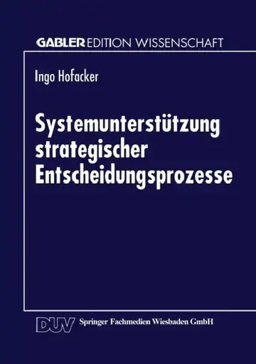 Cover of Systemunterstützung Strategischer Entscheidungsprozesse