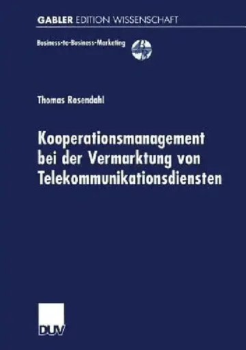Cover of Kooperationsmanagement Bei Der Vermarktung Von Telekommunikationsdiensten