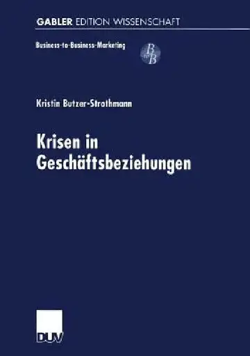 Cover of Krisen in Geschäftsbeziehungen