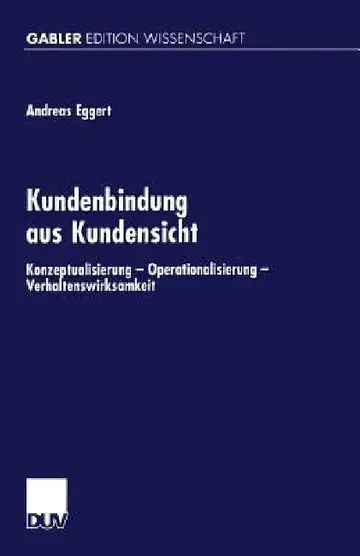 Cover of Kundenbindung Aus Kundensicht