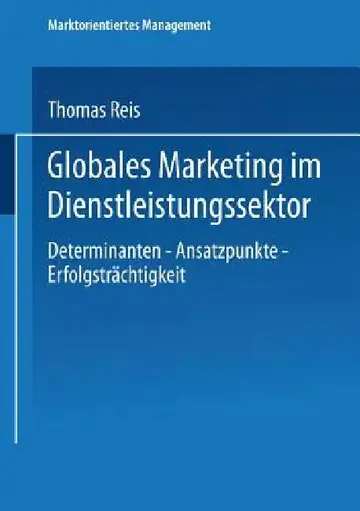 Cover of Globales Marketing Im Dienstleistungssektor