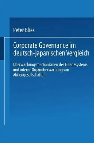 Cover of Corporate Governance Im Deutsch-Japanischen Vergleich