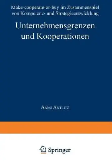 Cover of Unternehmensgrenzen Und Kooperationen