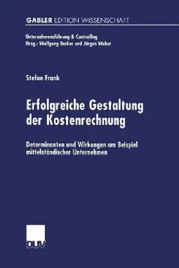 Cover of Erfolgreiche Gestaltung Der Kostenrechnung