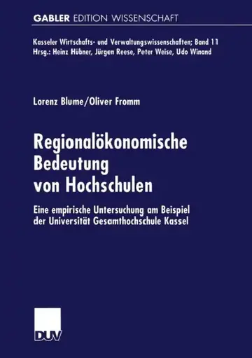Cover of Regionalökonomische Bedeutung Von Hochschulen