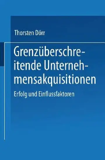 Cover of Grenzüberschreitende Unternehmensakquisitionen