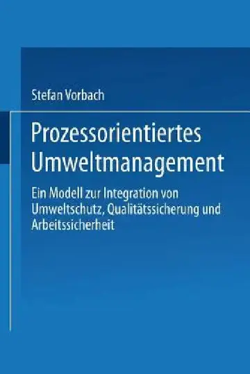 Cover of Prozessorientiertes Umweltmanagement