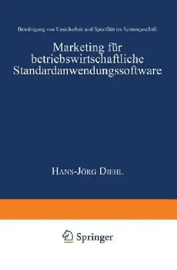Cover of Marketing Für Betriebswirtschaftliche Standardanwendungssoftware