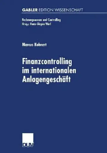 Cover of Finanzcontrolling Im Internationalen Anlagengeschäft