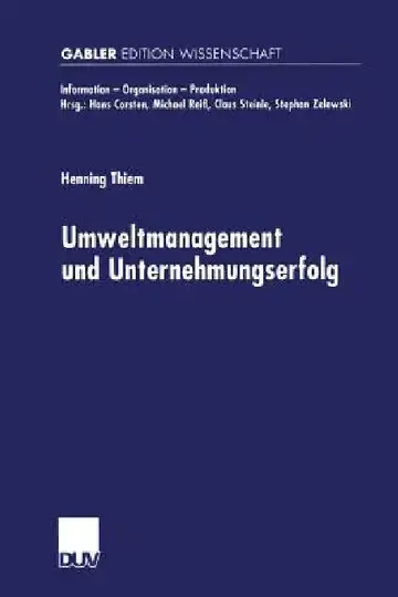 Cover of Umweltmanagement Und Unternehmungserfolg