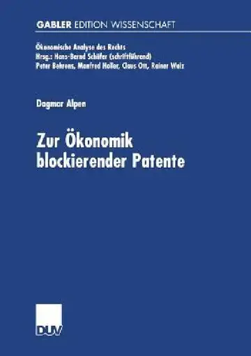 Cover of Zur Ökonomik Blockierender Patente