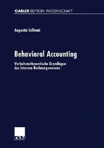 Cover of Behavioral Accounting