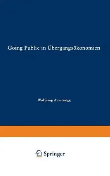 Cover of Going Public in Übergangsökonomien