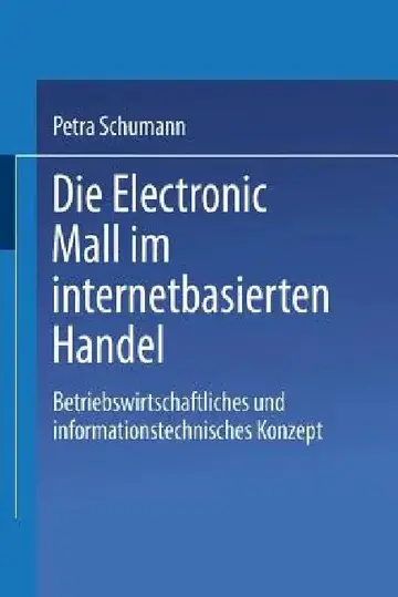 Cover of Die Electronic Mall Im Internetbasierten Handel
