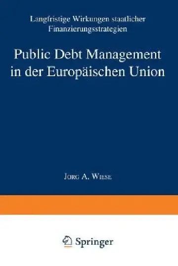 Cover of Public Debt Management in Der Europäischen Union