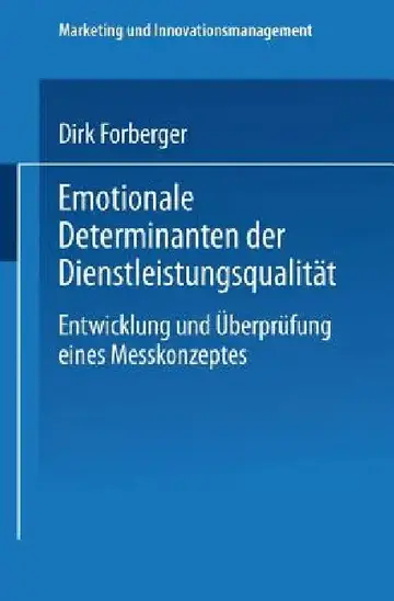 Cover of Emotionale Determinanten Der Dienstleistungsqualität